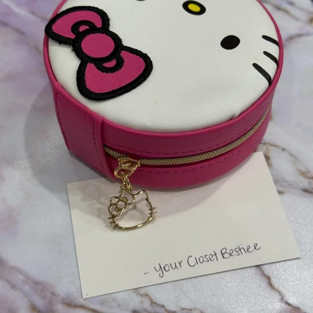 Hello Kitty Pink And White Jewelry box by Sanrio NEW